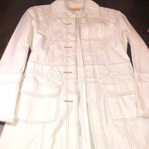 Tulle Cream Trench Coat